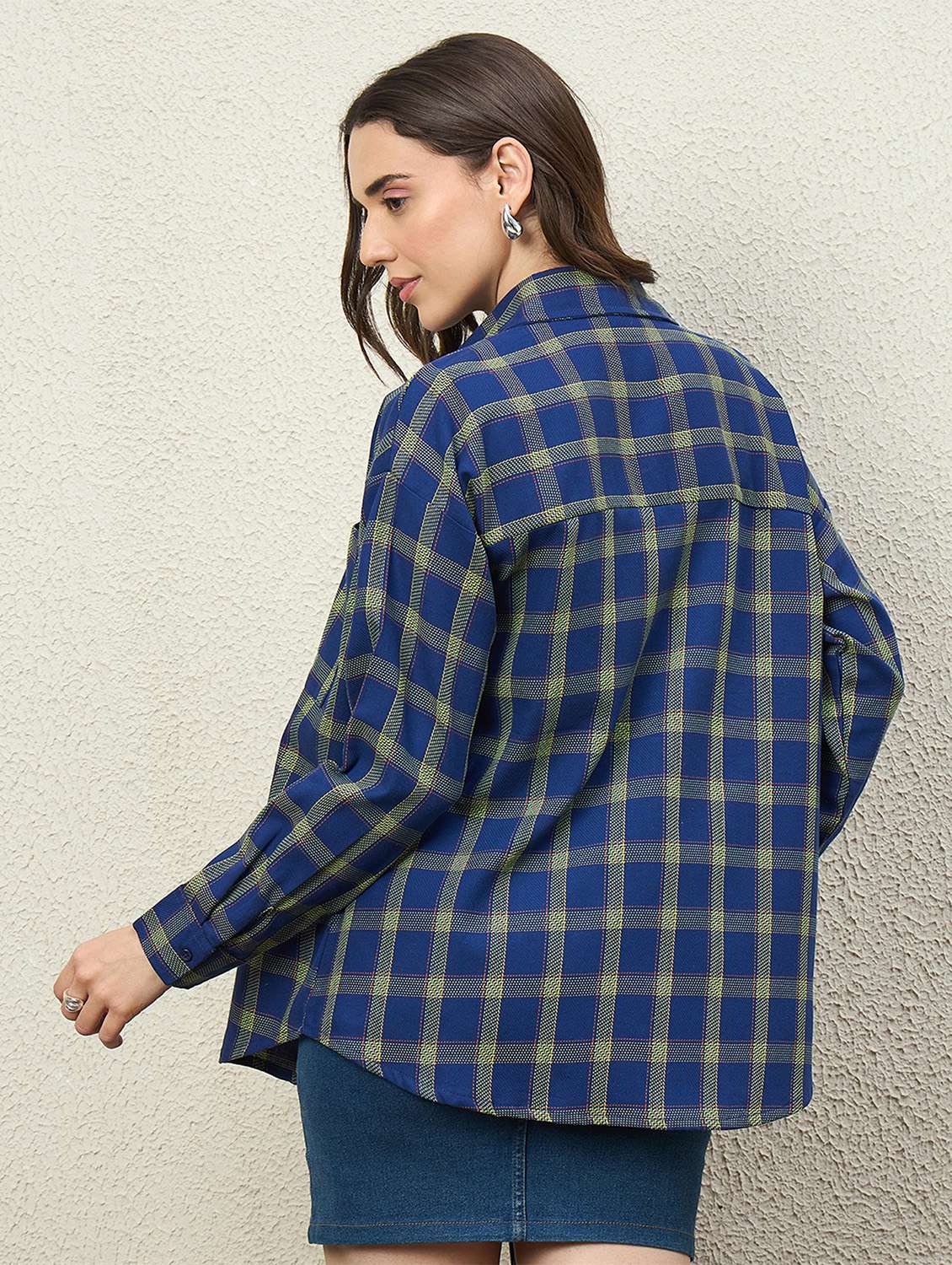 women collared long sleeve oversized shirt - 22260746 -  Standard Image - 3