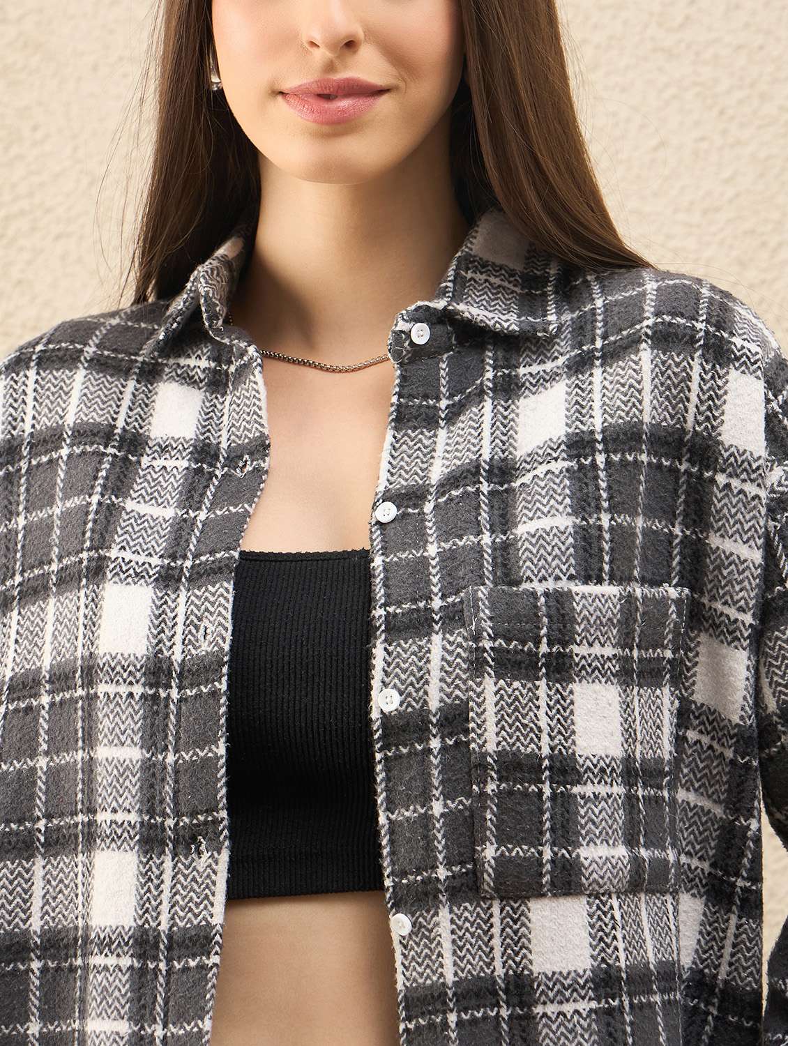 women collared long sleeve oversized shirt - 22260749 -  Standard Image - 5