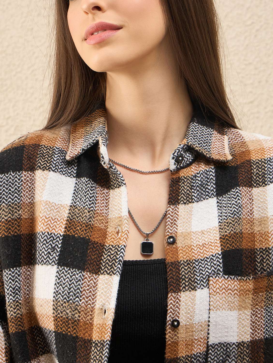 women collared long sleeve oversized shirt - 22260751 -  Standard Image - 5