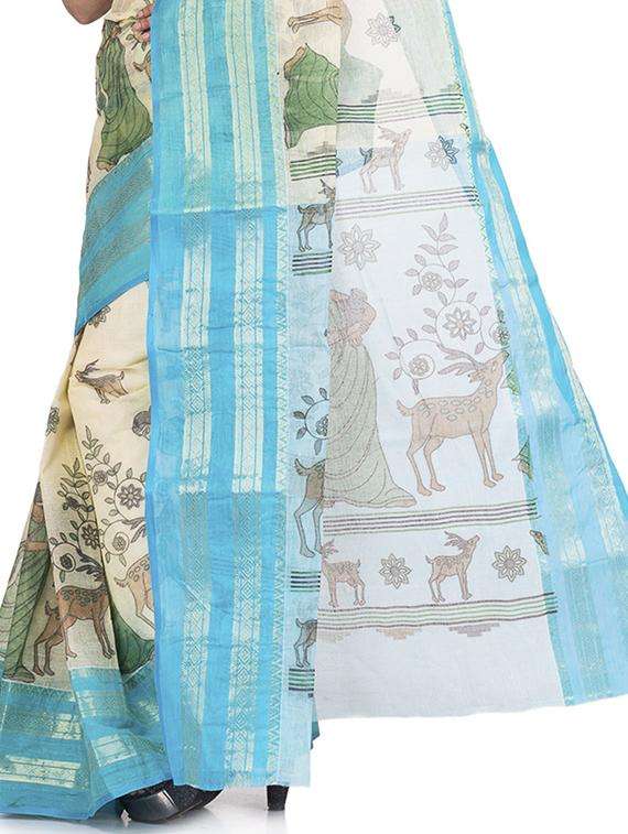 women printed handloom saree - 22260813 -  Standard Image - 3