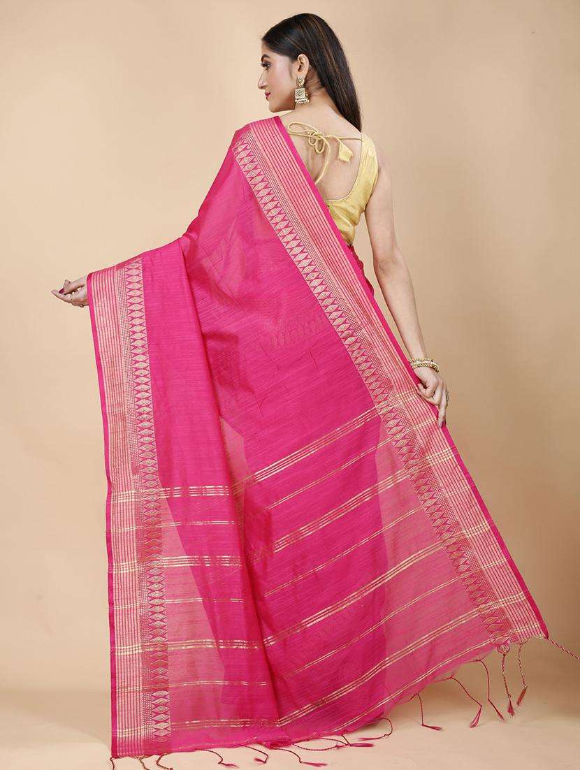 women solid with bordered saree - 22260816 -  Standard Image - 3