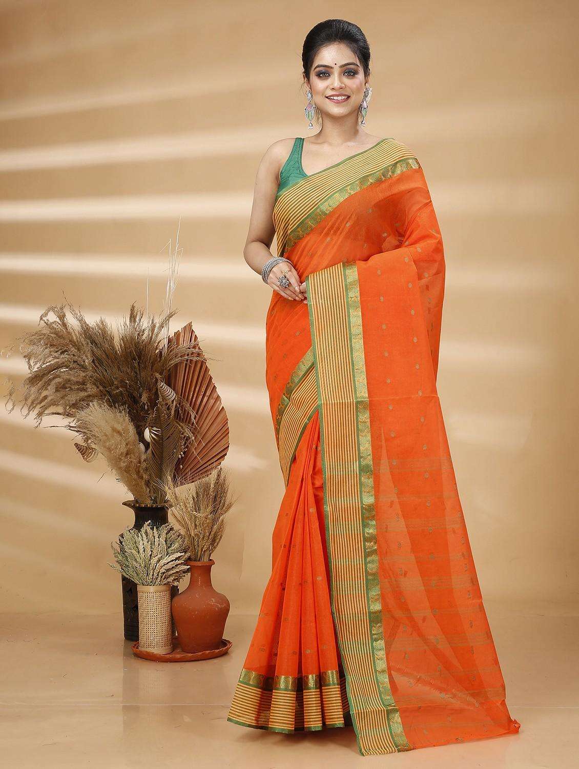 women self design handloom saree