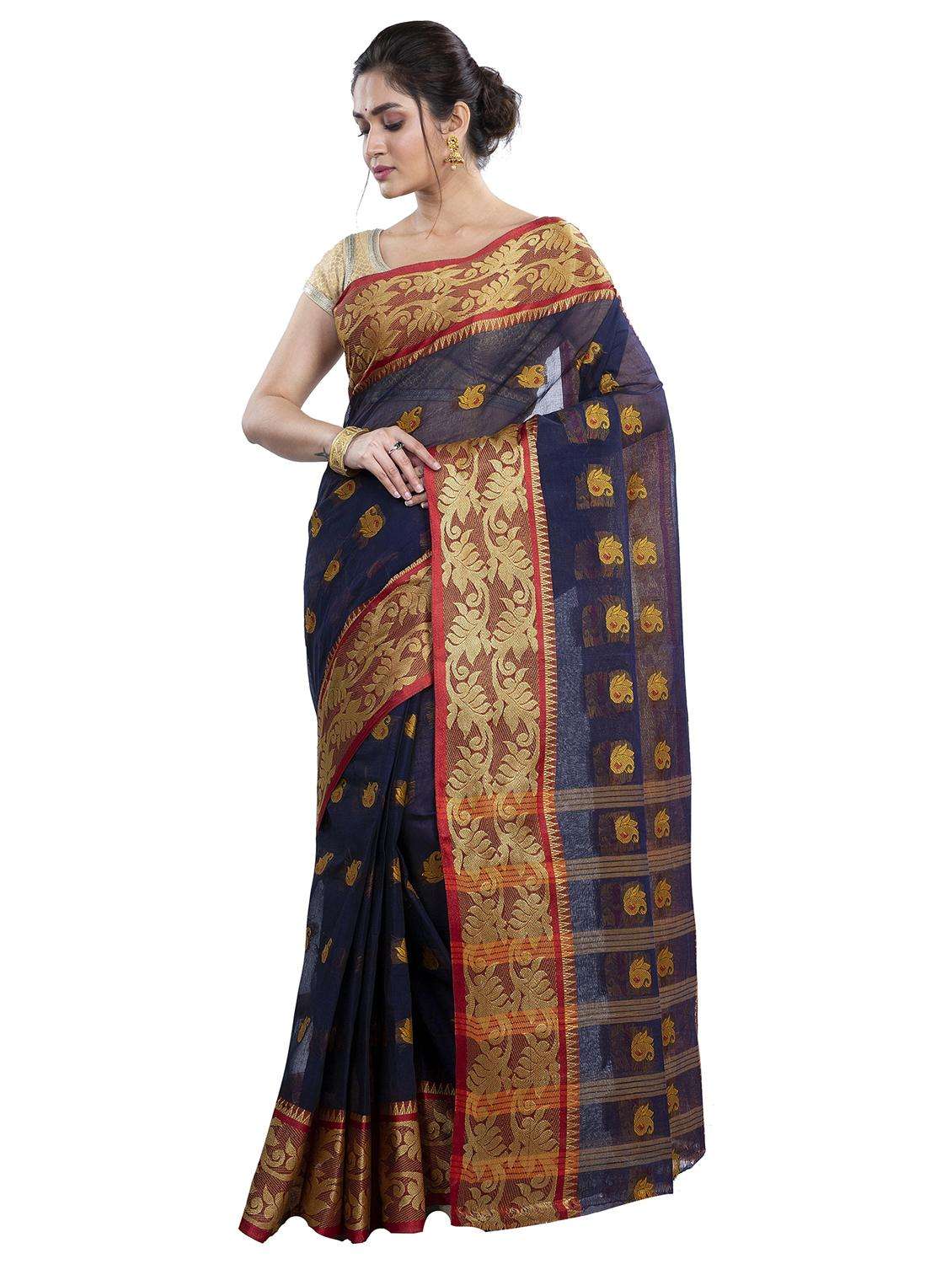 women self design handloom saree