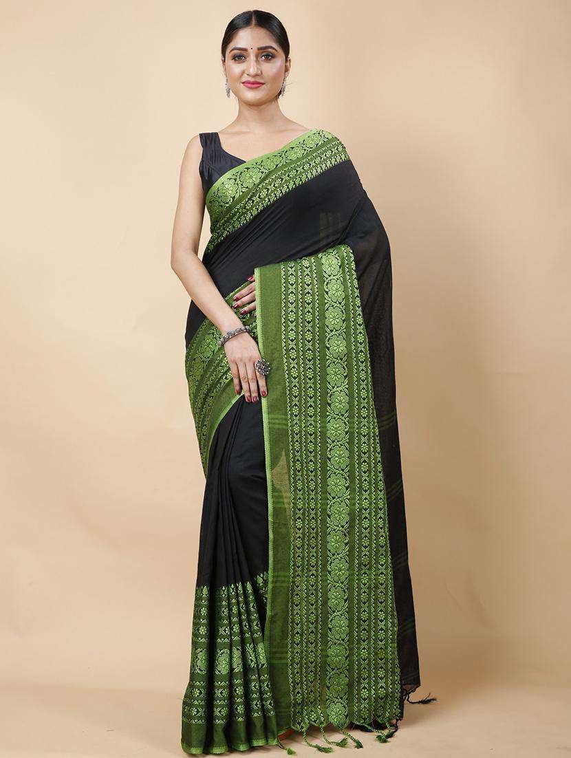 women self design handloom saree