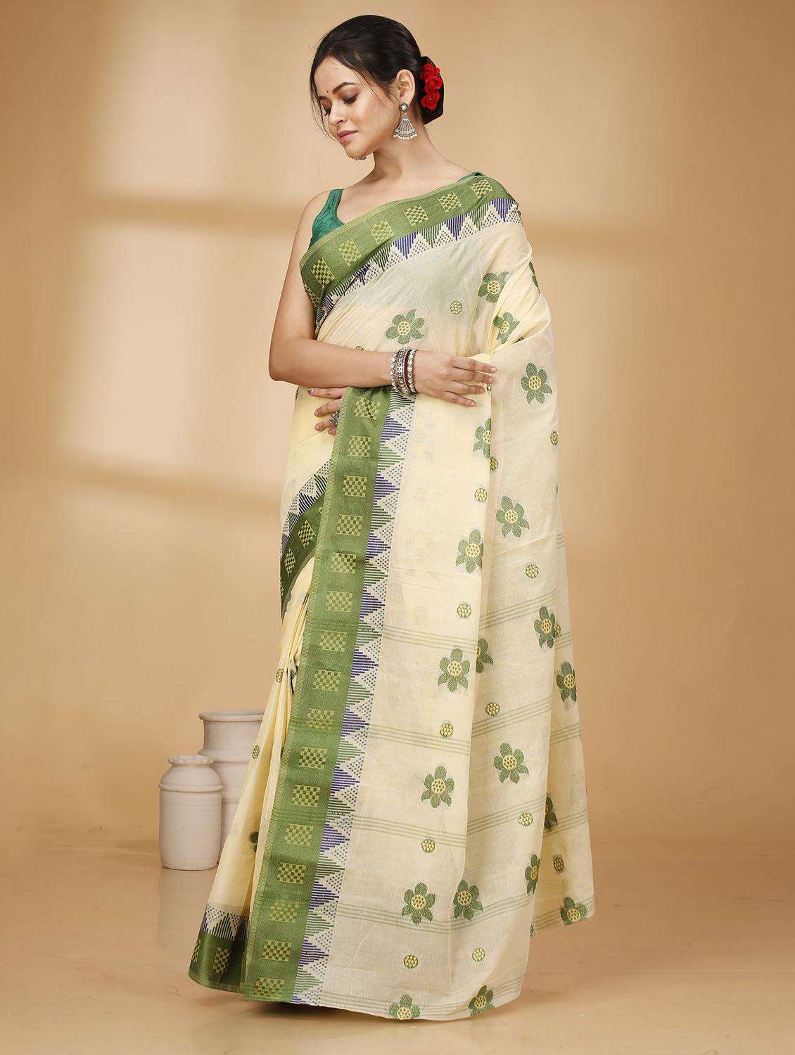 women self design handloom saree - 22260999 -  Standard Image - 3