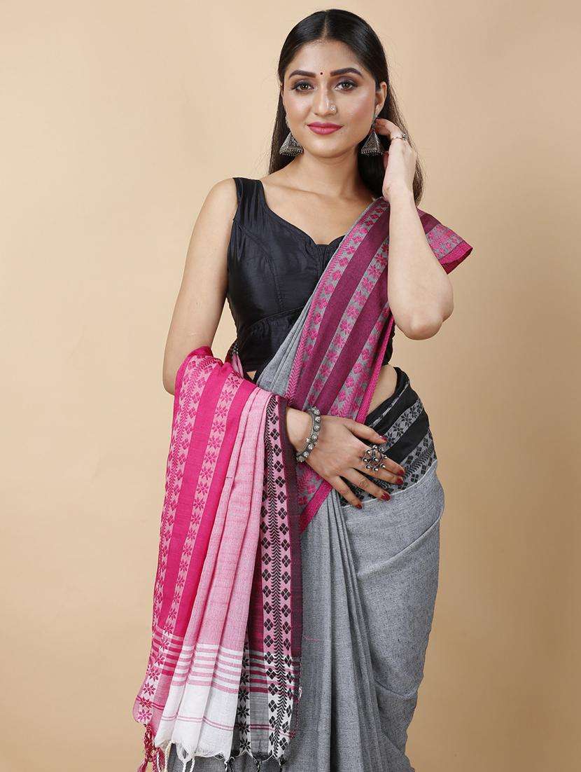 women self design handloom saree - 22261003 -  Standard Image - 3