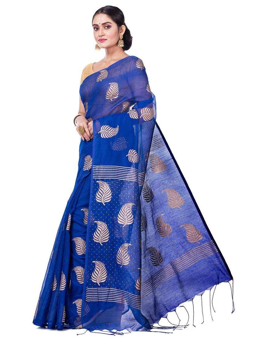 women foil printed saree