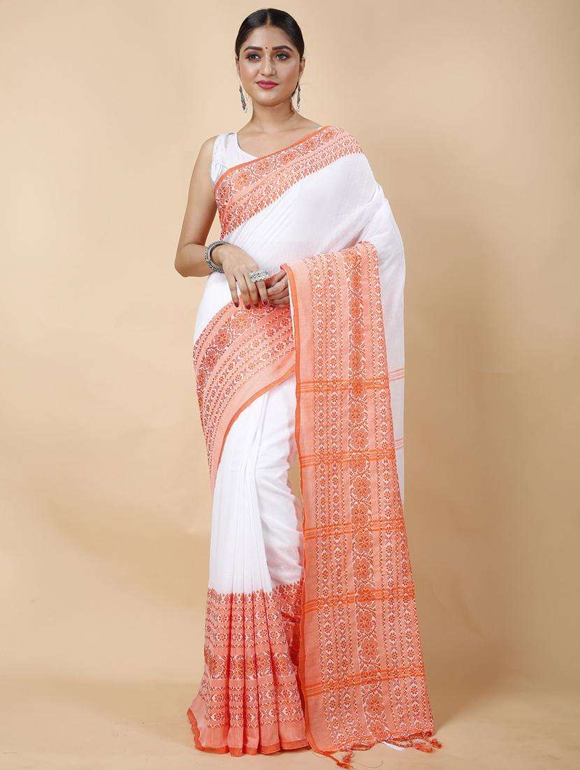 women self design handloom saree
