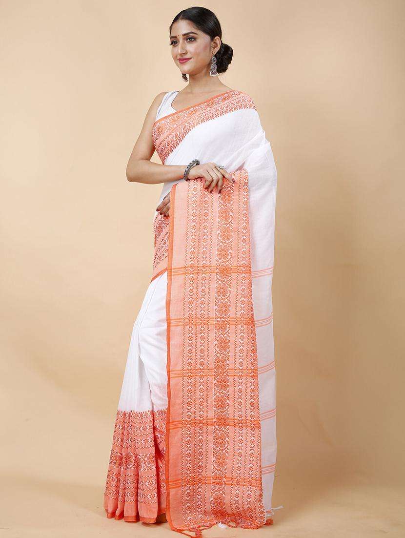 women self design handloom saree - 22261068 -  Standard Image - 3