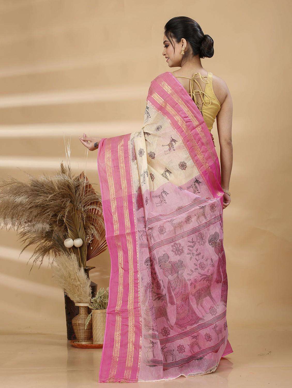 women self design handloom saree - 22261106 -  Standard Image - 3