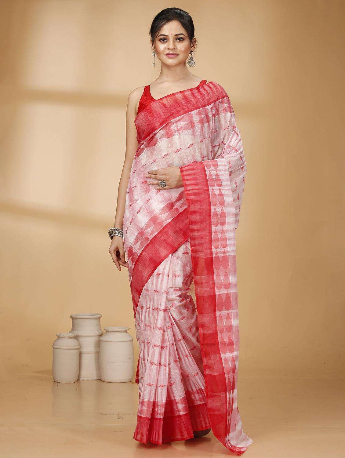 women self design handloom saree