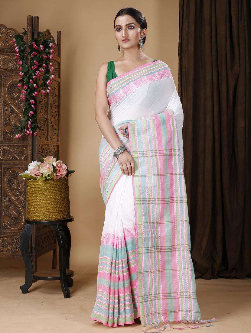 women self design handloom saree