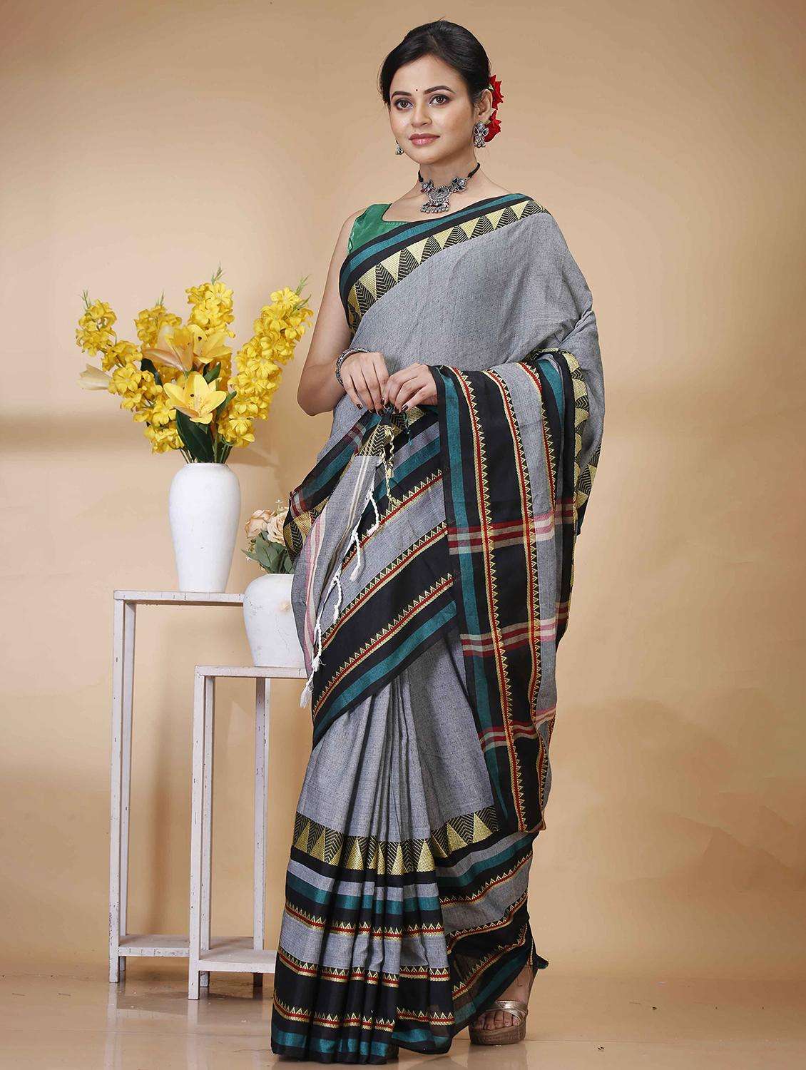 women self design handloom saree - 22261231 -  Standard Image - 3