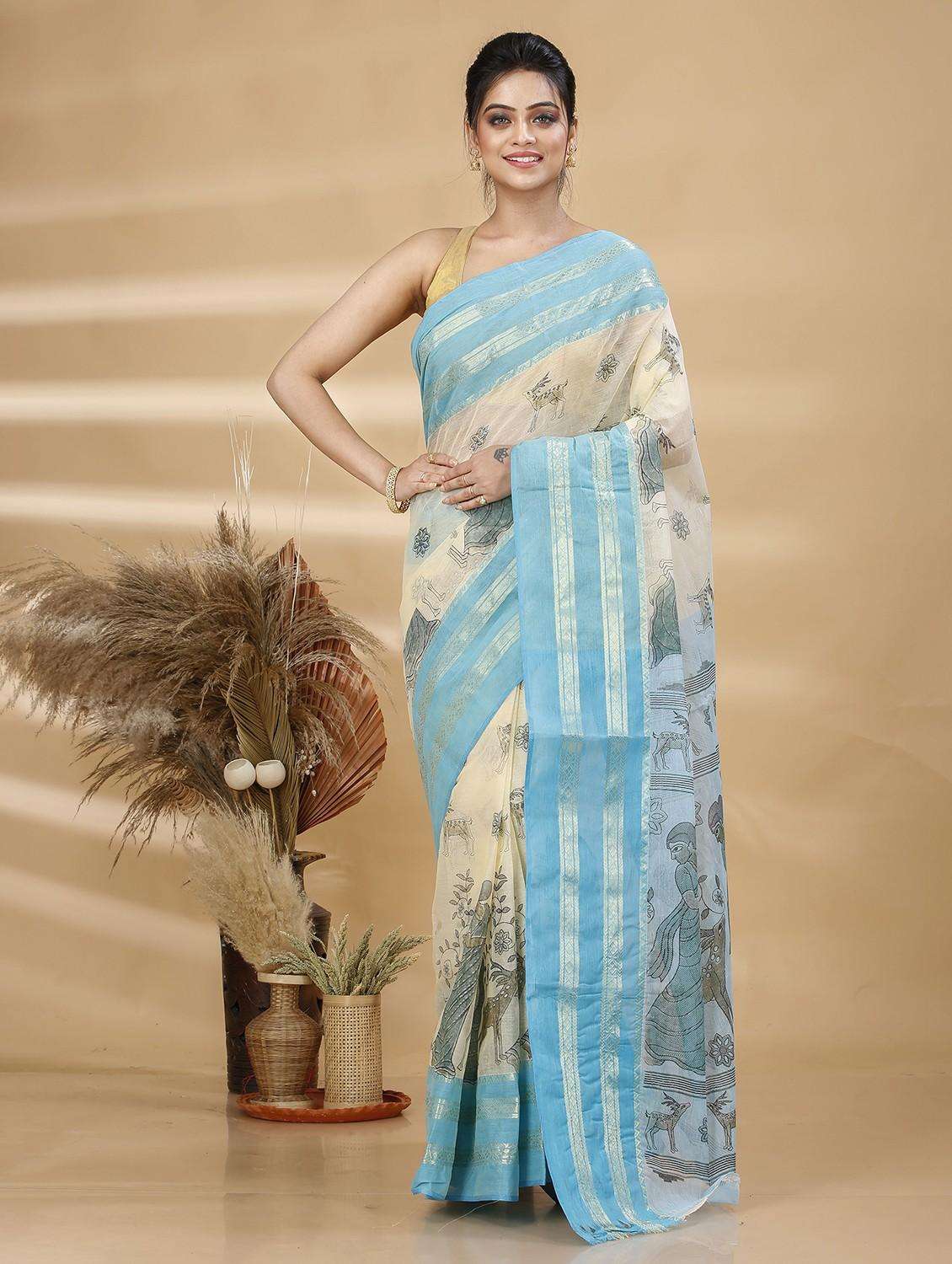 women self design handloom saree