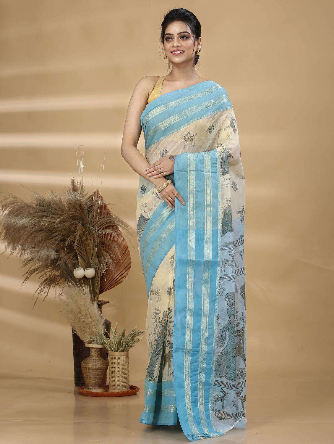 women self design handloom saree - 22261306 -  Standard Image - 3