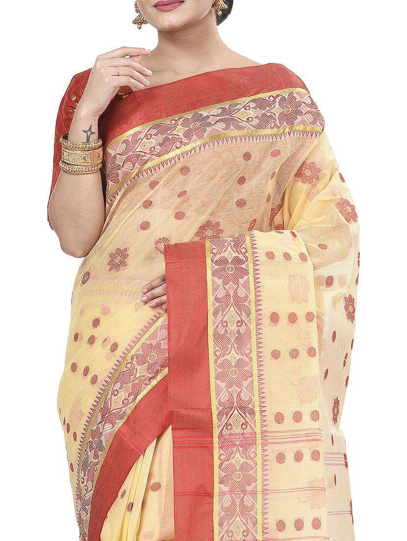women self design handloom saree - 22261360 -  Standard Image - 3