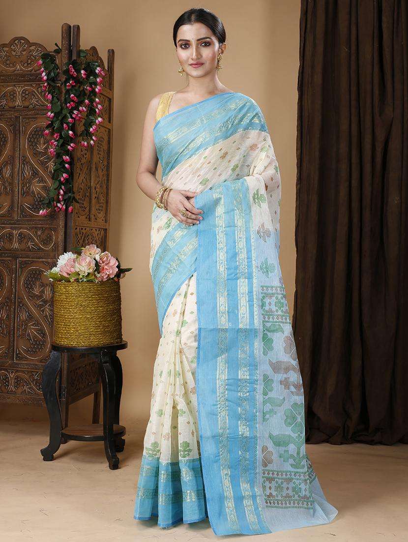 women self design handloom saree
