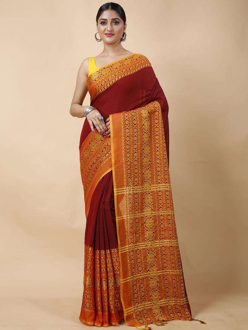 women self design handloom saree