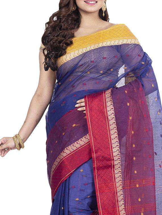 women self design handloom saree - 22261500 -  Standard Image - 3