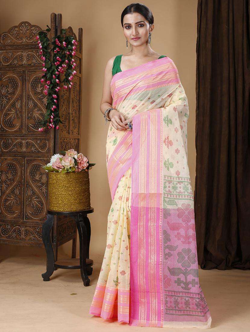 women self design handloom saree