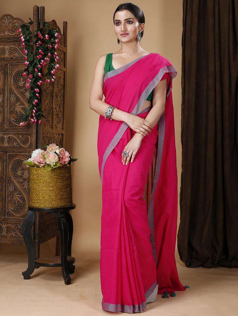 women solid plain saree - 22261511 -  Standard Image - 3