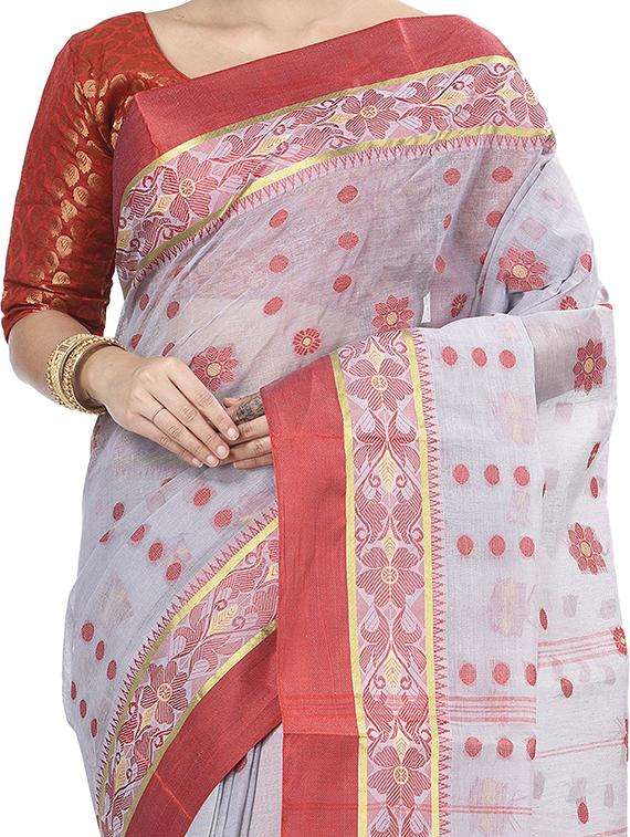 women self design handloom saree - 22261530 -  Standard Image - 3