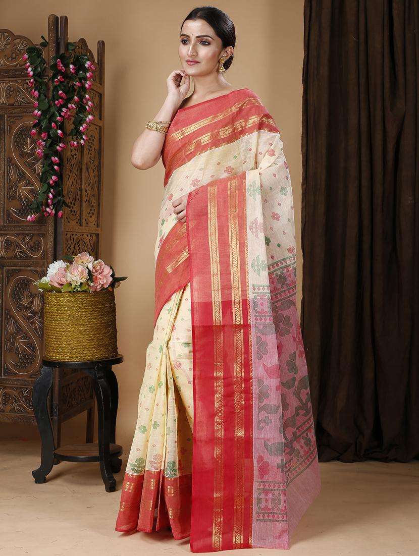women self design handloom saree