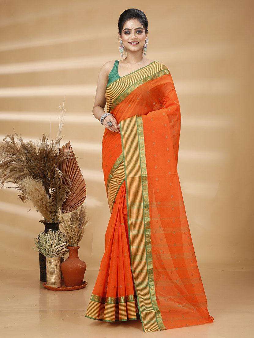 women self design handloom saree
