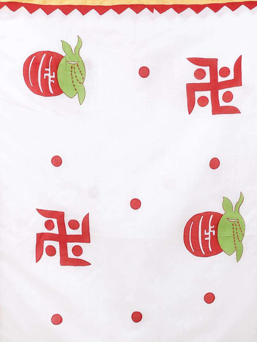 women solid with work handloom saree with blouse - 22261680 -  Standard Image - 3