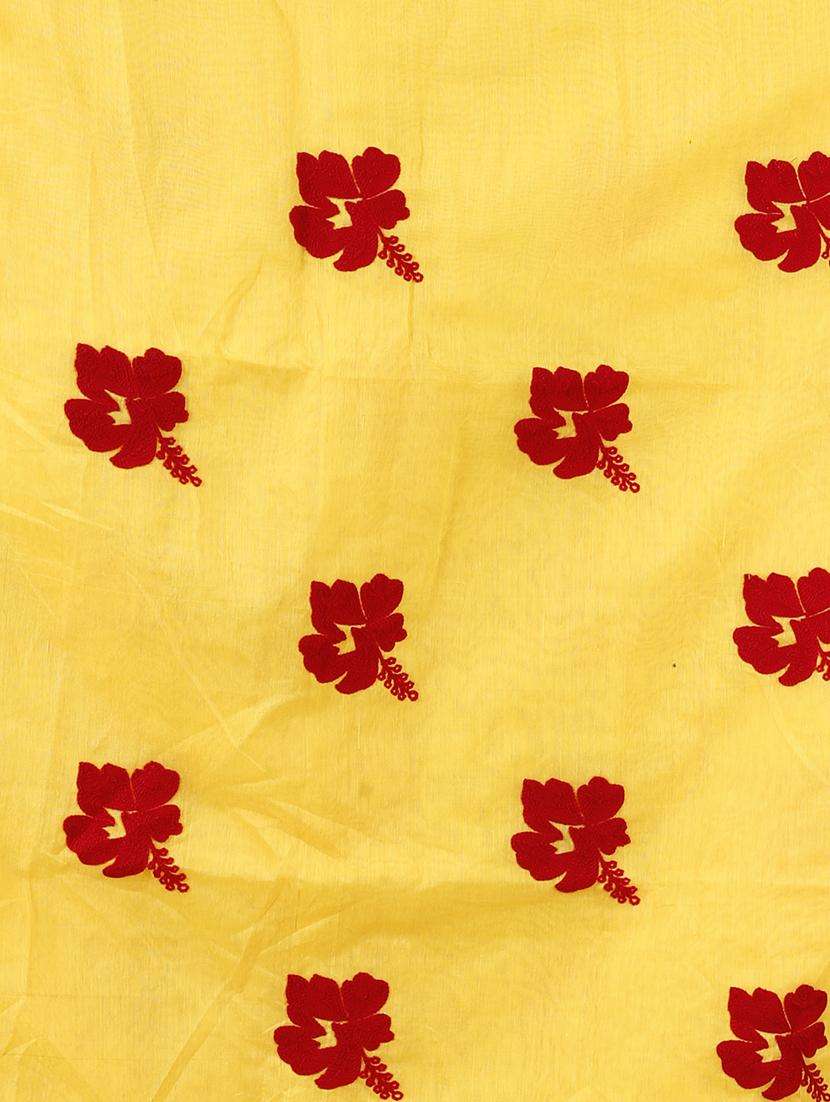 women solid with work embroidered saree with blouse - 22261693 -  Standard Image - 3