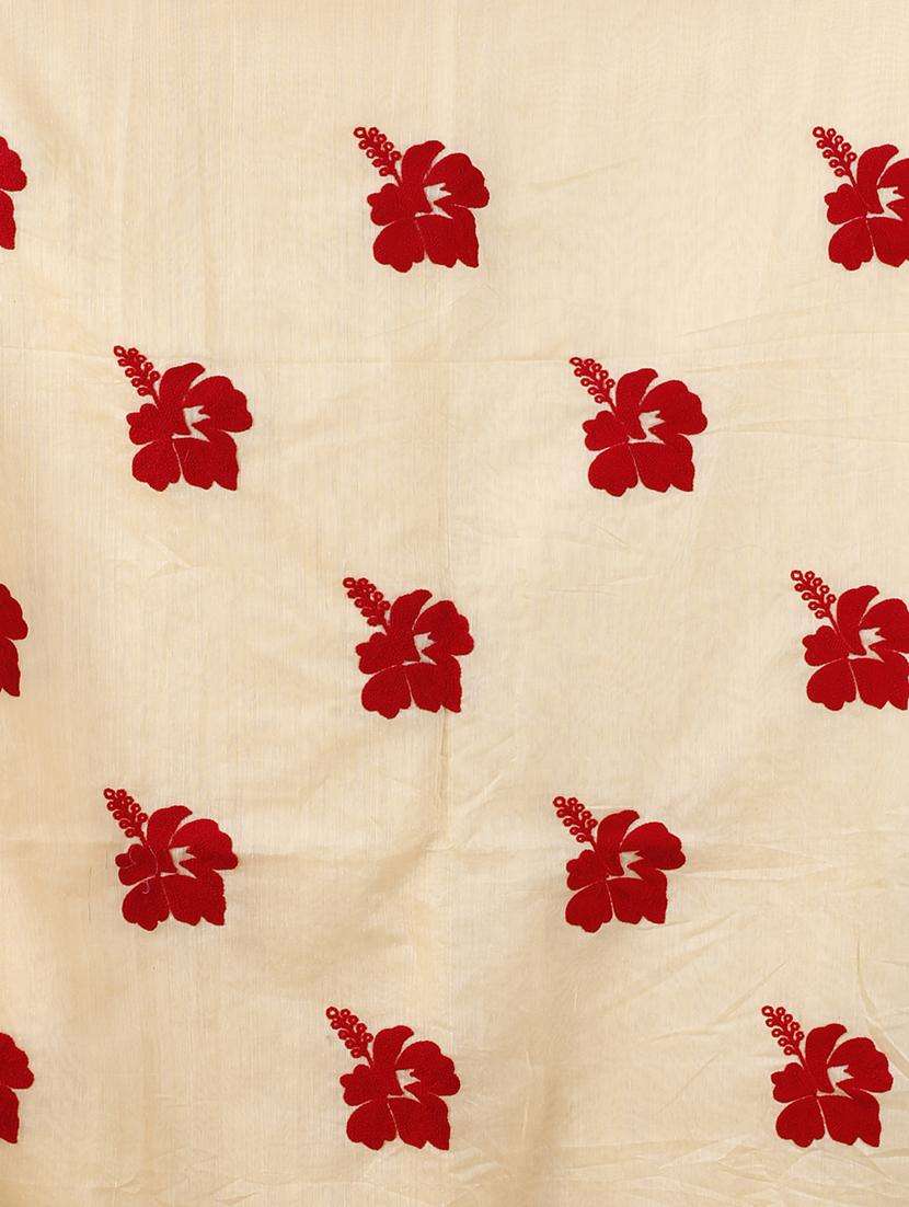 women solid with work embroidered saree with blouse - 22261697 -  Standard Image - 3