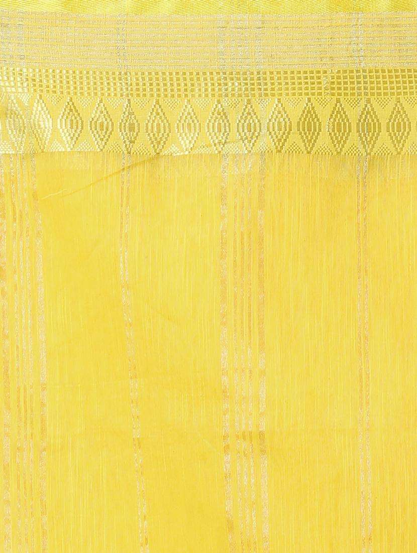 women solid with bordered saree with blouse - 22262108 -  Standard Image - 3