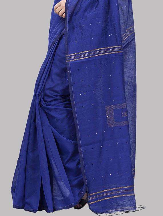 women printed handloom saree with blouse - 22262502 -  Standard Image - 3