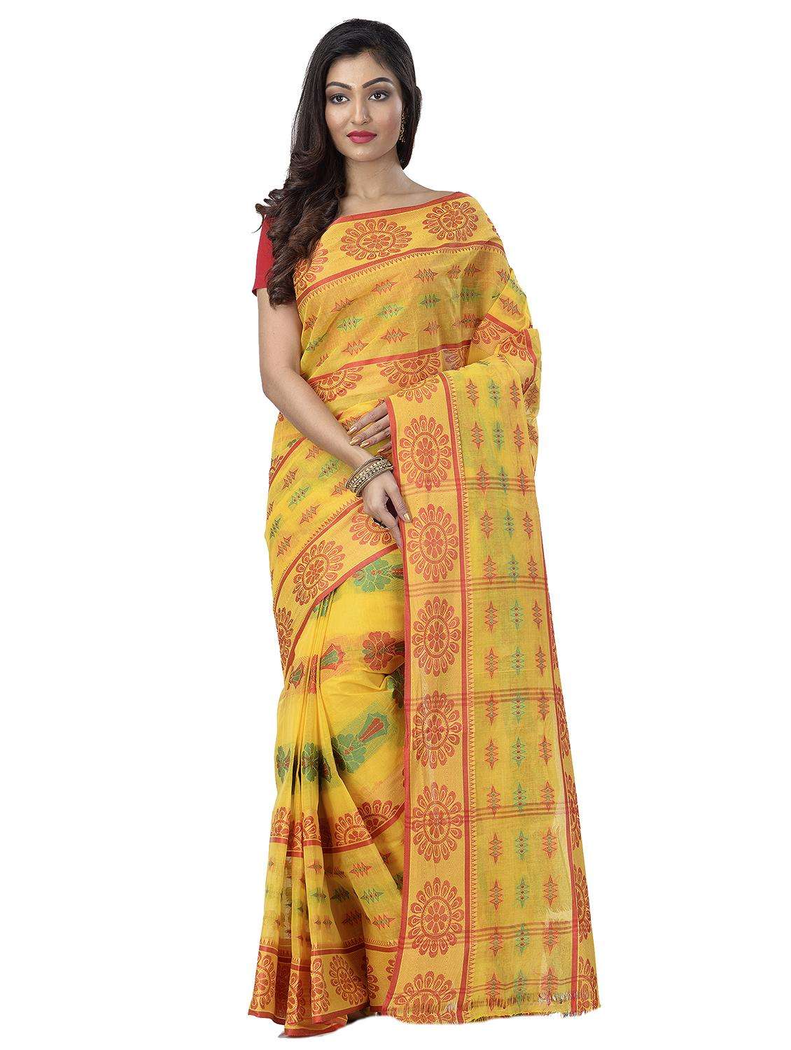 women self design handloom saree