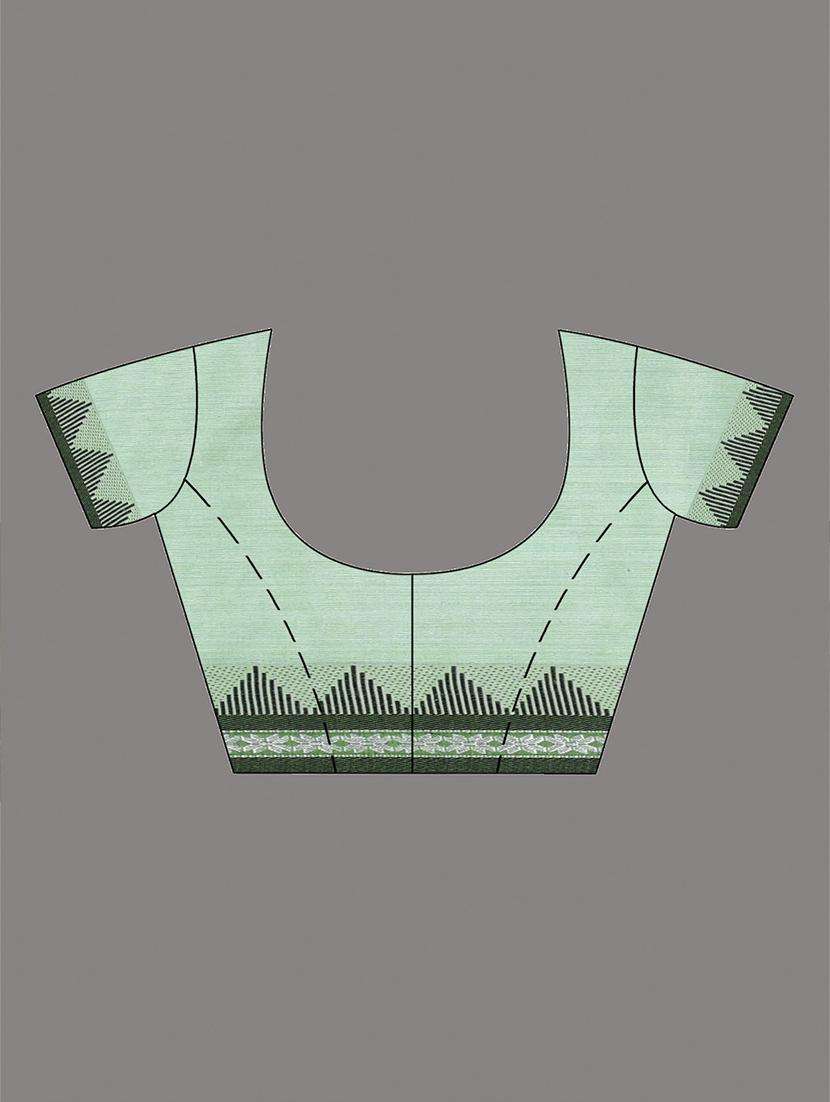 women solid with bordered handloom saree - 22263306 -  Standard Image - 3