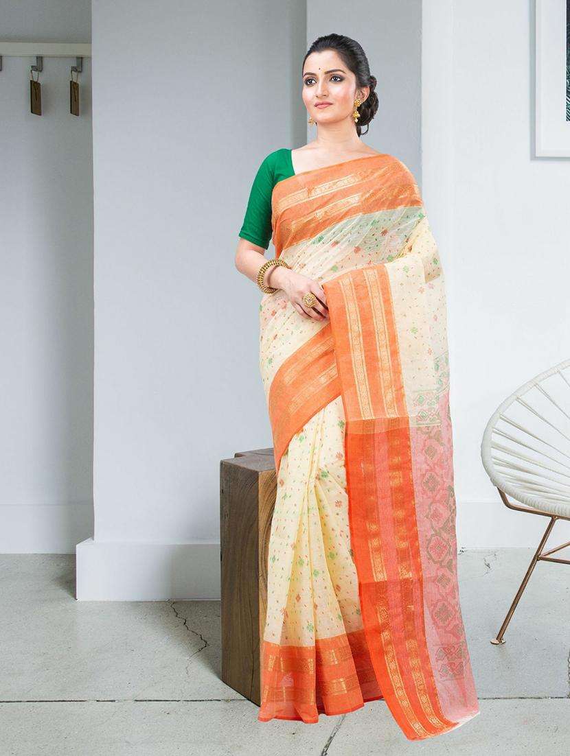 women self design handloom saree