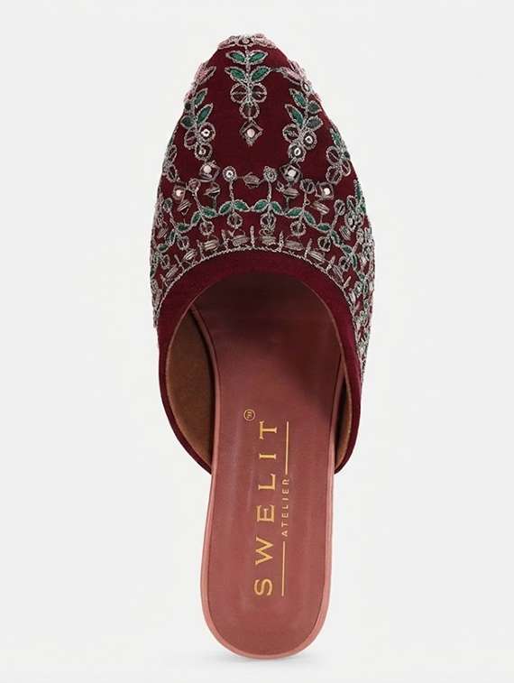 women embroidered block heel mules - 22263415 -  Standard Image - 5