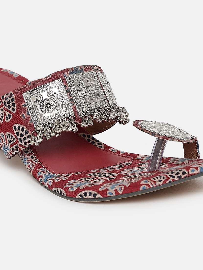 women embeliished one toe block heel sandal - 22263422 -  Standard Image - 3