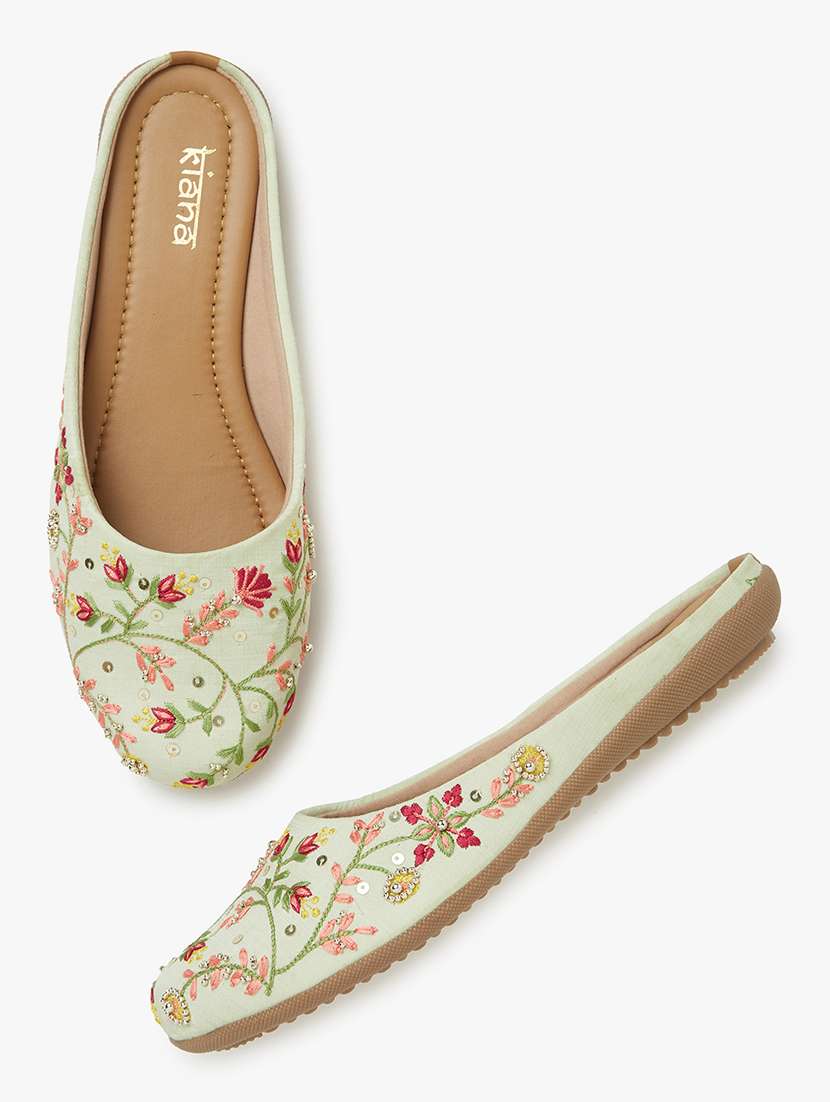 women embroidered flat mules - 22263423 -  Standard Image - 3