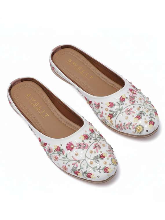 women embroidered flat mules - 22263429 -  Standard Image - 3