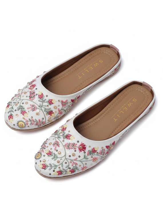 women embroidered flat mules - 22263429 -  Standard Image - 5