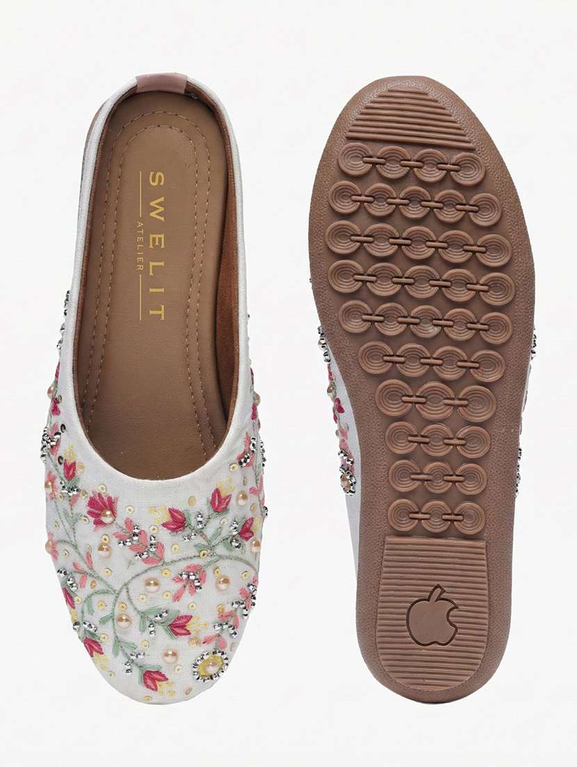 women embroidered flat mules - 22263429 -  Standard Image - 8