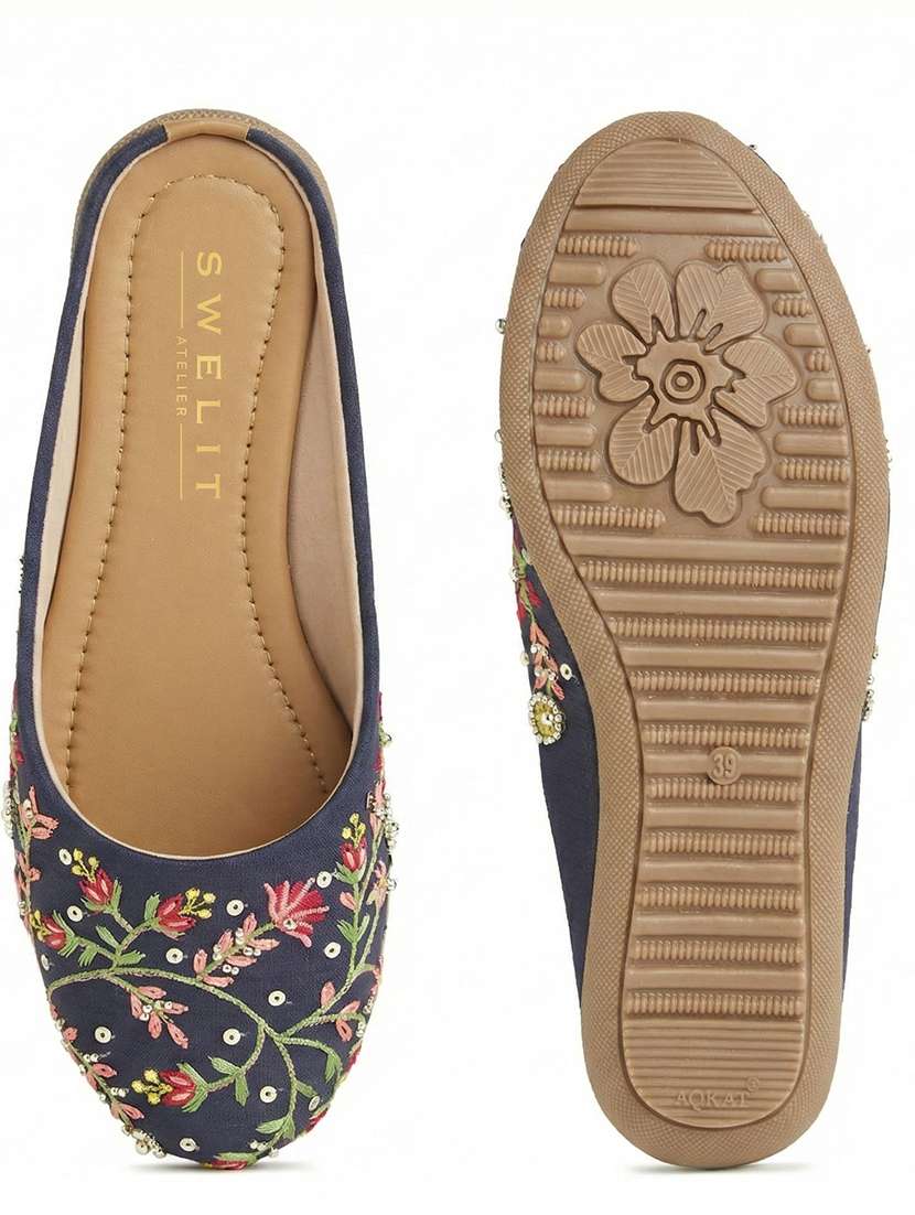 women embroidered slip on mules - 22263436 -  Standard Image - 5
