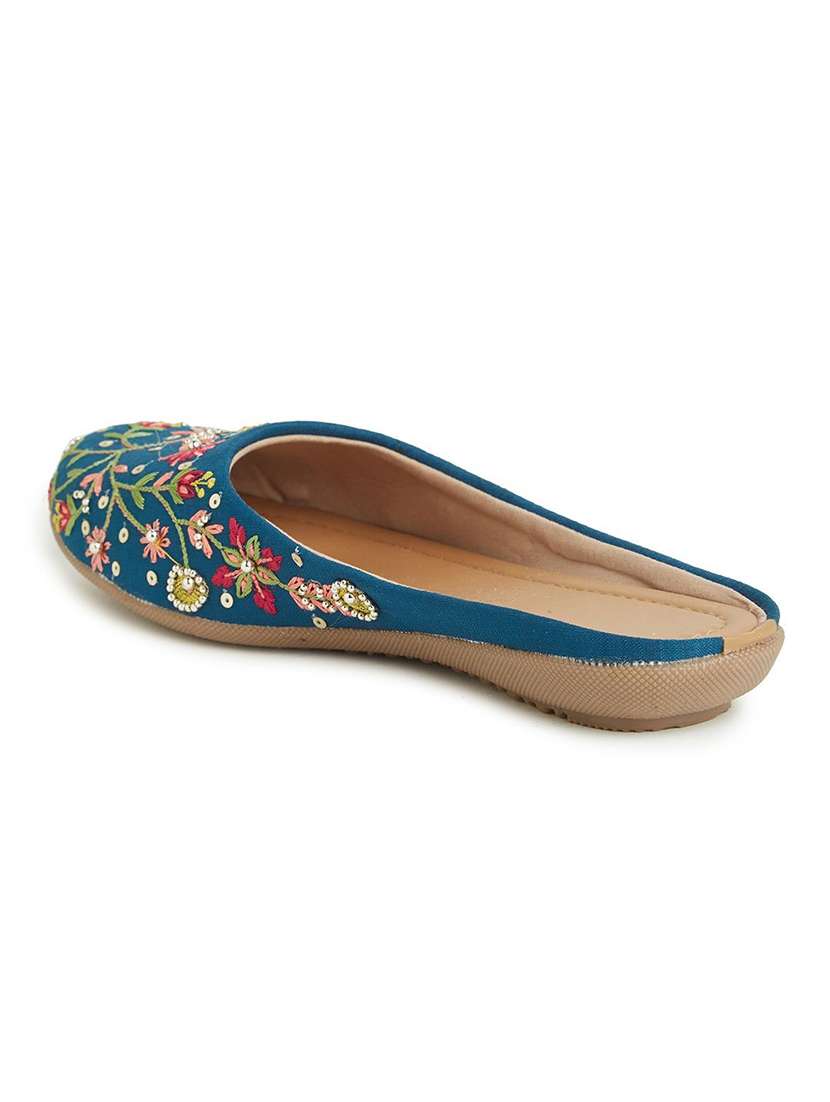 women embroidered flat mules - 22263437 -  Standard Image - 3