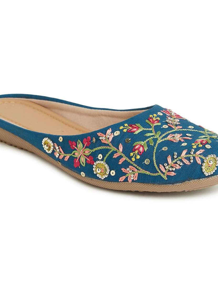 women embroidered flat mules - 22263437 -  Standard Image - 5