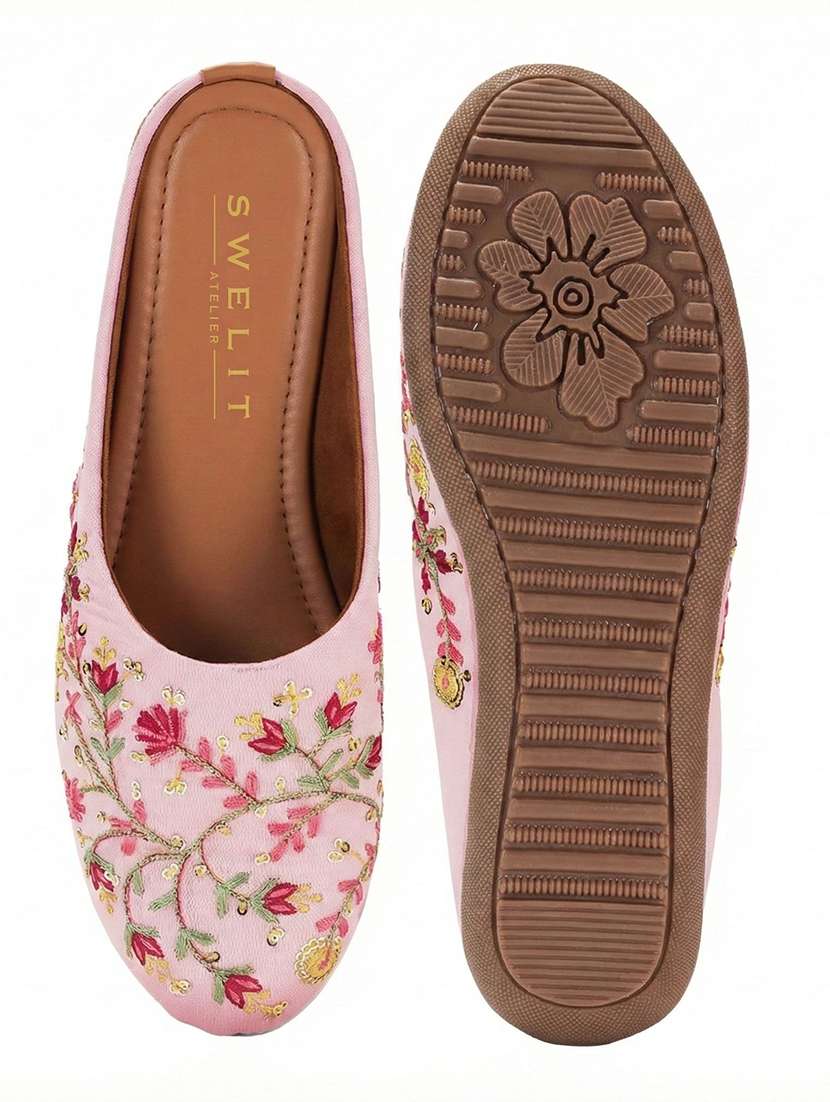 women embroidered flat mules - 22263438 -  Standard Image - 5