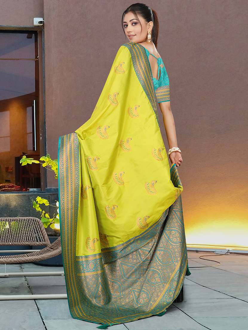 women self design kanjivaram saree with blouse - 22263456 -  Standard Image - 3