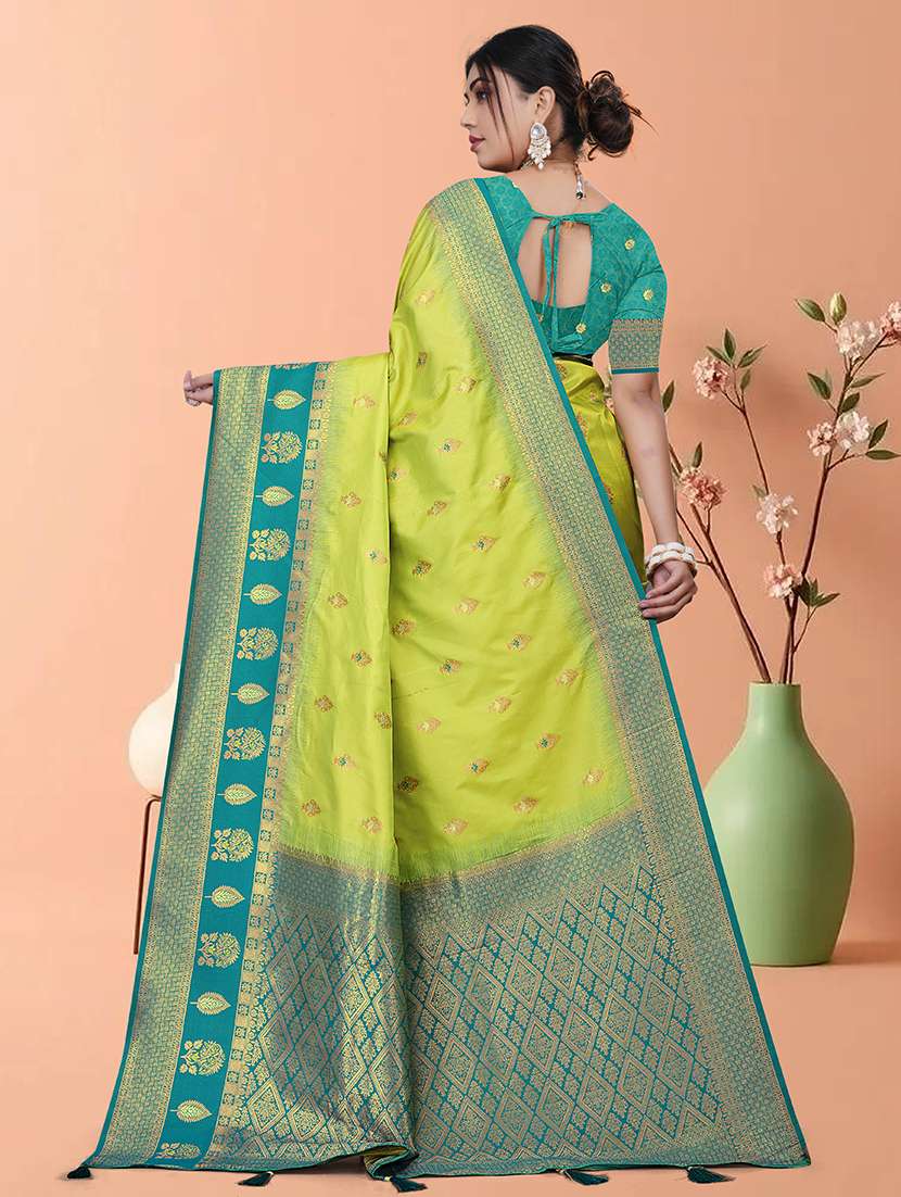 women self design banarasi saree with blouse - 22263458 -  Standard Image - 3