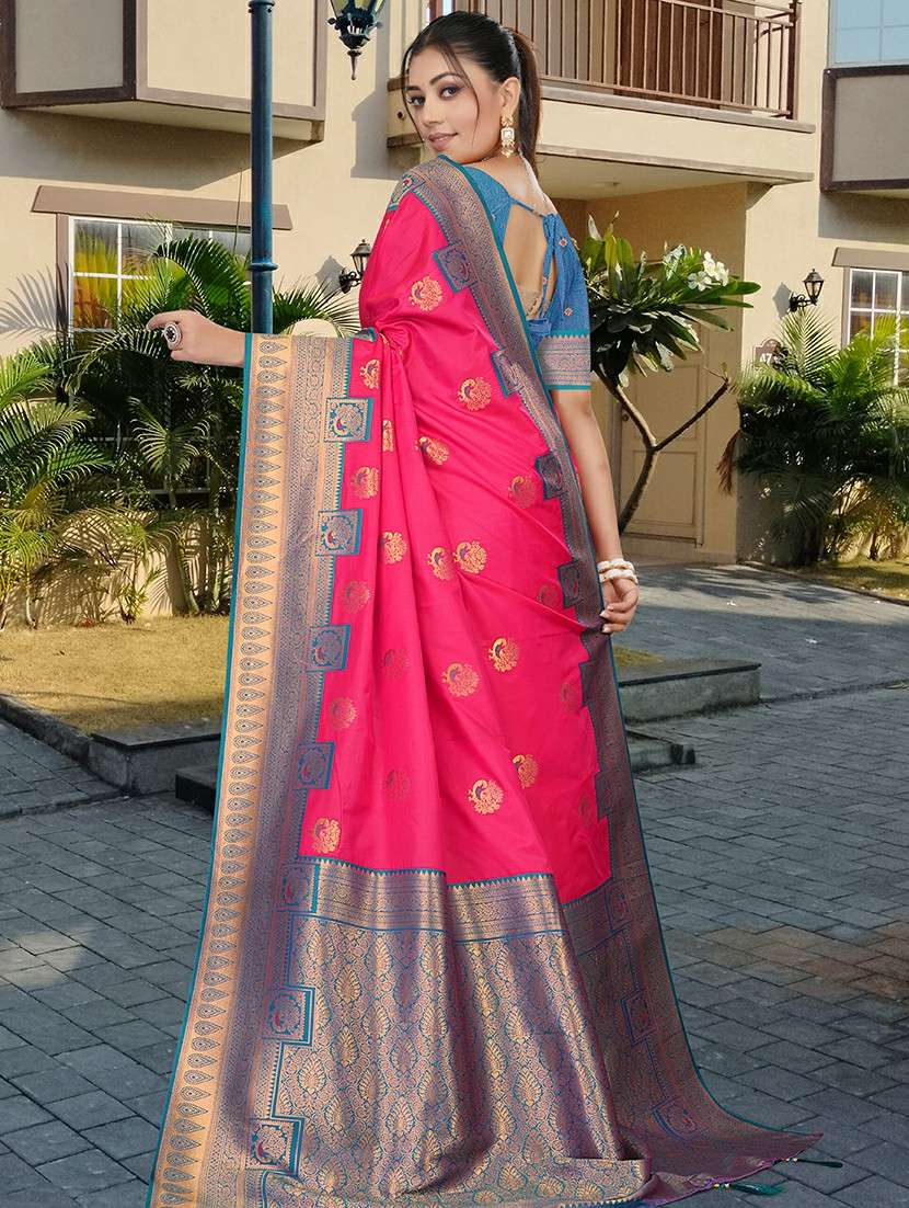 women self design kanjivaram saree with blouse - 22263460 -  Standard Image - 3
