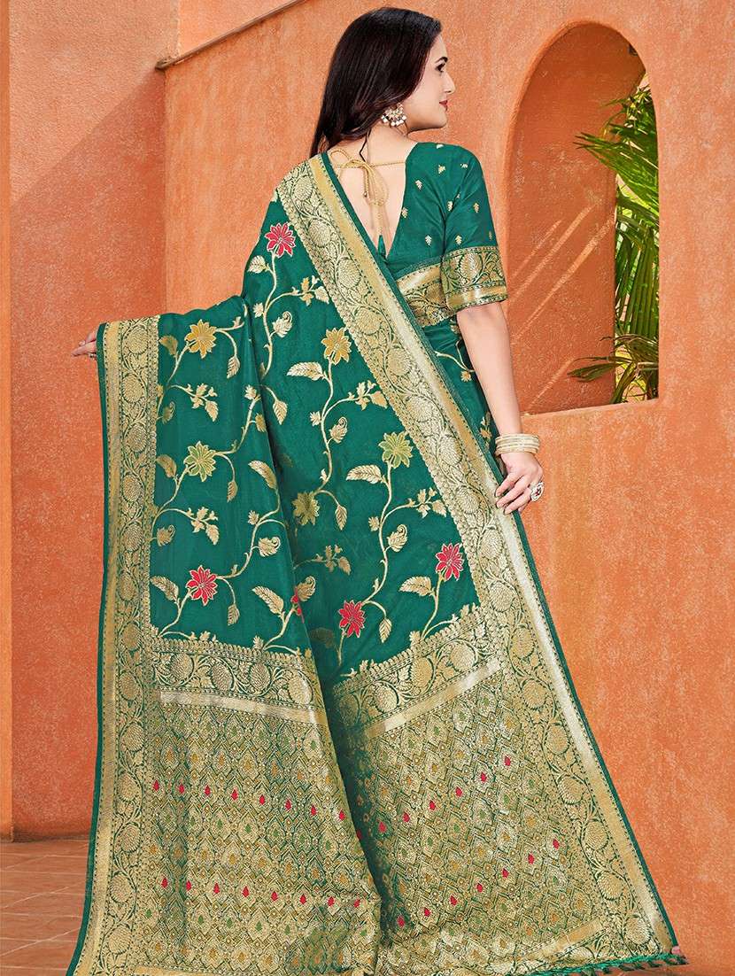 women self design kanjivaram saree with blouse - 22263463 -  Standard Image - 3